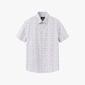 Áo Sơ Mi Cộc Tay Phối Hoạ Tiết Cao Cấp 9SMCH563TRK